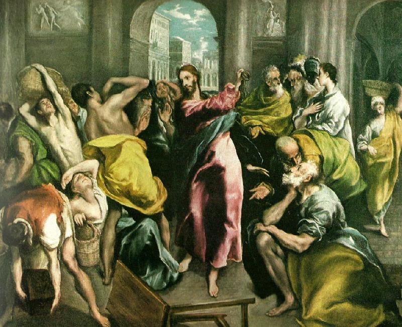 El Greco cleansing of the temple oil painting picture